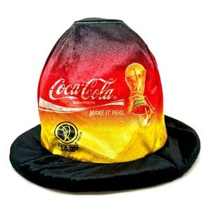 Coca-Cola 2006 FIFA World Cup Germany Fan Hat Black Red Gold Trophy Promo